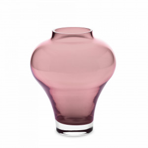 Ваза Бутон, 22.2 см, ручная работа, стекло, розовый, KROSNO, Польша, Стеклянные вазы для цветов