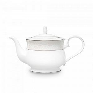 Чайник заварочный, объем: 1 л, материал: костяной фарфор, цвет: белый, серия Монтвейл, платиновый кант, NORITAKE, Япония, NORITAKE (Япония)
