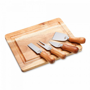 Набор для сыра: доска и 4 ножа, нержавеющая сталь, дерево, серия Arteza, KITCHEN CRAFT, Великобритания, Кухонные ножи-слайсеры