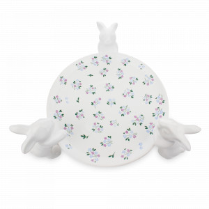 Блюдо сервировочное «Воришки», 23,5 см, фарфор, белый с росписью &quot;Полевые цветы&quot;, серия Воришки, CLAYSTREET, Россия, CLAYSTREET (Россия)