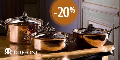 Скидка до -20% на посуду Ruffoni