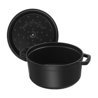 Кокот круглый, 3,8 л, 24 см, чугун, черный, серия La Cocotte, STAUB, Франция_00795640052272663040.jpg
