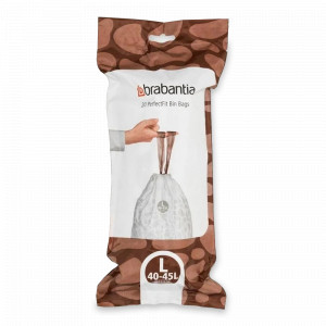 Пакет для мусора L, 20 штук, 40-45 л, полиэтилен, BRABANTIA, Бельгия, Пакеты для мусора BRABANTIA