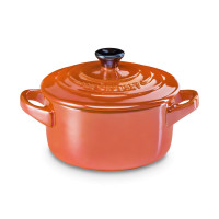 Кокот , 0,25 л, 10 см, керамика, оранжевый металлик, серия Pearlized Light Flame, LE CREUSET, Франция