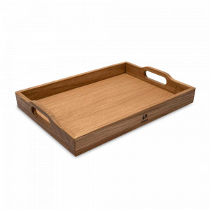Поднос с ручками, 50 х 36 см, дуб, коричневый, UNECA, Россия, Подносы