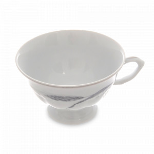 Чашка чайная, 200 мл, фарфор, белый, серебристый, серия Серебряные колосья, REPAST, Чехия, Чайные пары REPAST