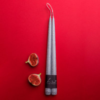 Набор свечей, 30 см, 2 шт, серебристый металлик, серия Рустик, Luz Your Senses, Бельгия_00810440045908679269.jpg