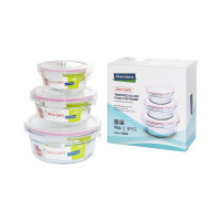 Набор из 3-х круглых контейнеров, стекло, GLASSLOCK, Корея_00803120041755458275.jpg