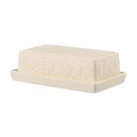 Маслёнка , 18 х 10 см, керамика, кремовый, серия Birds of Paradise, LIBERTY JONES, Россия, 