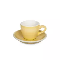 Пара кофейная, 80 мл, фарфор, желтый, серия Egg, LOVERAMICS, Гонконг, 