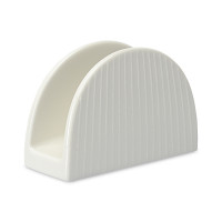 Салфетница Dual Glazing, 13 х 8.7 см, фарфор, белый, серия Soft Ripples, LIBERTY JONES, Россия