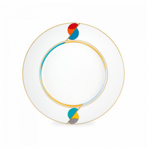 Тарелка обеденная, 30 см, фарфор, белый, декор, серия Futurismo, VISTA ALEGRE, Португалия, Тарелки