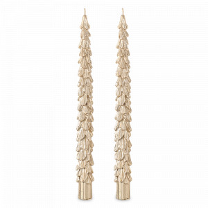 Набор из 2-х длинных свечей, 25 см, парафин, золотой, серия New Year Essential, TKANO, Китай, Свечи TKANO