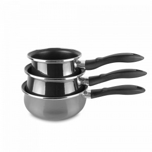 Набор из 3-х ковшей, сталь, стеклоэмаль, черный, серия Authentique Crystal, VITRINOR, Испания, Ковши VITRINOR