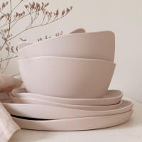 Тарелка десертная ROSEE, 20 см, керамика, бежевый, серия Brume, GUY DEGRENNE, Франция_00810330041344212262.jpg