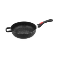 Сковорода глубокая, с антипригарным покрытием, 24 см, съемная ручка, литой алюминий, серия Hard Cook Clicca, OLYMPIA, Италия, 