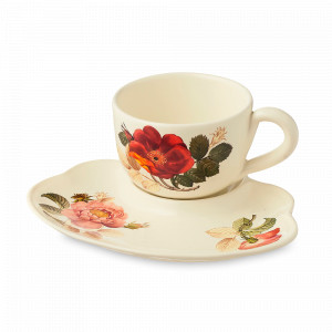 Пара чайная, 450 мл, керамика, белый, декор, серия Regale, NUOVA CER, Италия, NUOVA CER (Италия)