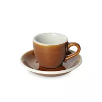 Пара кофейная, 80 мл, фарфор, карамельный, серия Egg, LOVERAMICS, Гонконг, 