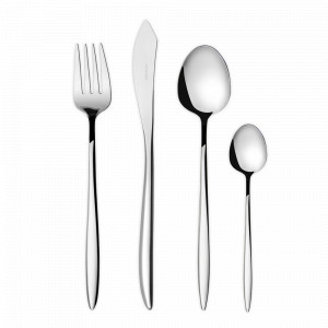 Набор столовых приборов 24 предмета, на 6 персон, нержавеющая сталь 18/10, стальной, серия Grace, HERDMAR, Португалия, Подарочные столовые приборы