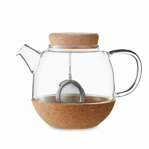 Чайник заварочный с ситечком, 600 мл, боросиликатное стекло, нержавеющая сталь, пробка, серия Cortica, VIVA Scandinavia, Дания, Скидка до -20% на Viva Scandinavia