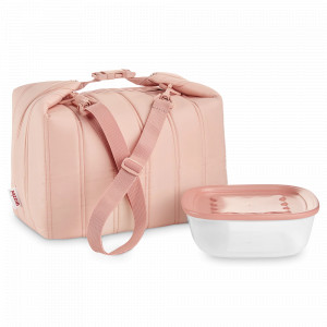 Термосумка с контейнером, 3 л, полиэстер, биопластик, розовый, серия Handy Bio, GUZZINI, Италия, GUZZINI (Италия)