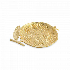 Блюдо «Гранат», 30 х 23,5 х 2,5 см, нержавеющая сталь, золотистый, серия Pomegranate, MICHAEL ARAM, США, MICHAEL ARAM (США)