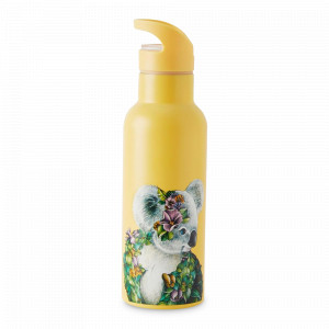Термос - бутылка с трубочкой «Коала», 0,5 л, 24 см, нержавеющая сталь, желтый, декор, серия Марини Ферлаццо, MAXWELL WILLIAMS, Австралия, 