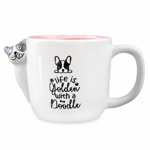 Кружка Собачка, 470 мл, керамика, белый, розовый, серия Animals, REPAST, Чехия, Кружки REPAST