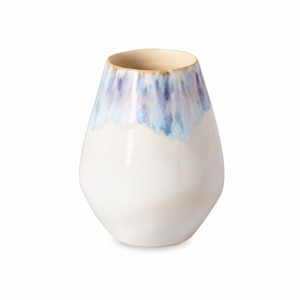 Ваза Ria Blue, 14.7 см, 870 мл, керамика, кремовый, синий, серия Brisa, COSTA NOVA, Португалия, Brisa COSTA NOVA