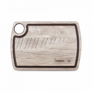 Доска разделочная композитная c желобом, 22х15см, дуб светлый, серия Fashion, ComposeEat, Россия, COMPOSE EAT (Россия)