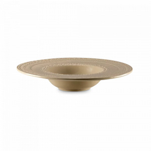 Тарелка для пасты Beige, 27 см, 300 мл, керамика, бежевый, серия Skalistos, LE COQ, Италия, Тарелки для пасты с широкими полями