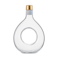 Штоф для крепких напитков, 1л, бессвинцовый хрусталь,  белый с золотом, серия Cosmo, EISCH, Германия