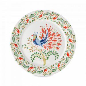 Тарелка десертная Fantail Bird, 21 см, фарфор, белый, декор, серия Birds of Paradise, LIBERTY JONES, Россия, LIBERTY JONES (Россия)