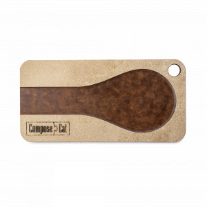 Подставка кухонная под ложку, 20х10см, порфир кремовый, композитный материал, серия ProFashion, ComposeEat, Россия, Подставки под ложку