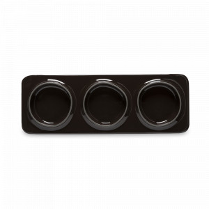 Менажница на 3 секции Chocolate, 28 х 10 см, керамика, коричневый, серия Ambar, COSTA NOVA, Португалия, Менажницы