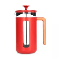 Френч - пресс кофейник, 1 л, нержавеющая сталь, стекло, красный, серия La Cafetiere, KITCHEN CRAFT, Великобритания, 