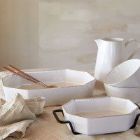 Блюдо для запекания White, 28.3 х 16.3 см, 1 л, керамика, металл, белый, серия Luzia, COSTA NOVA, Португалия_00815340051957163780.jpg
