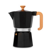 Кофеварка гейзерная, 290 мл, нержавеющая сталь, алюминий, пластик, черный, серия La Cafetiere, KITCHEN CRAFT, Великобритания