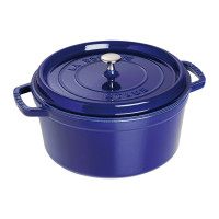 Кокот круглый, 3,8 л, 24 см, чугун, темно-синий, серия La Cocotte, STAUB, Франция