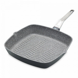 Сковорода-гриль, 28 х 28 см, литой алюминий, серый, серия MasterClass, KITCHEN CRAFT, Великобритания, Сковороды гриль