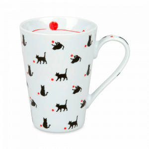 Кружка «Красная лента», 400 мл, фарфор, белый, KOENITZ, Германия, Белые кружки