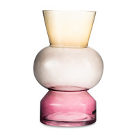 Ваза Триобль, 31.5 см, стекло, розово-дымчатый, Rasteli, Бельгия