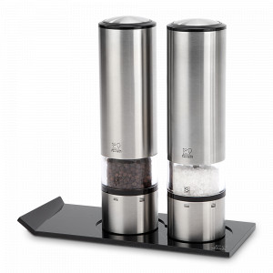 Набор электрических мельниц для соли и перца на подставке, серия Elis, PEUGEOT, Франция, PEUGEOT (Франция)
