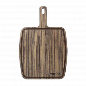 Доска сервировочная с ручкой, с желобом, 36х25 см, зебрано натуральный, серия Fashion, ComposeEat, Россия, Сервировочные доски