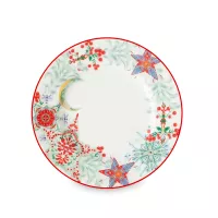 Тарелка десертная, 20.5 см, фарфор, белый, декор, серия Счастливая Звезда, MIX&amp;MATCH HOME, Китай, 