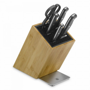 Набор из 4-х ножей и ножниц на подставке, кованая высокоуглеродистая сталь, пластиковая рукоять, серия Spitzenklasse Plus, WMF, Германия, Набор ножей