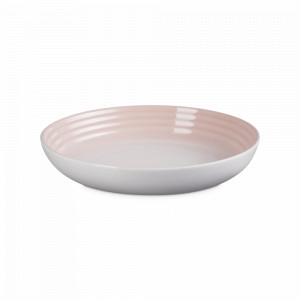 Тарелка суповая, 22 см, каменная керамика, розовый, серия Shell Pink, LE CREUSET, Франция, Тарелки керамические