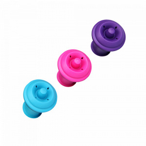 Набор из 3-х пробок для вакуумного насоса, 4 см, силикон, мультиколор, VACU VIN, Нидерланды, VACU VIN (Нидерланды)