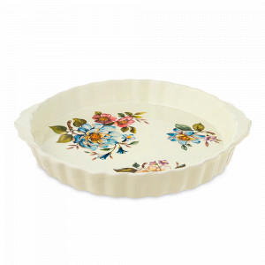 Форма для выпечки, 32 х 28 х 4,5 см, керамика, белый, декор, серия Petali Di Primavera, NUOVA CER, Италия, NUOVA CER (Италия)