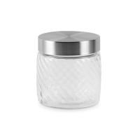 Банка для хранения, 0.8 л, стекло, нержавеющая сталь, HOMEFEEL, Россия